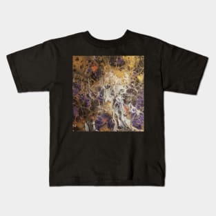 Abstract in Gold and Purple Kids T-Shirt